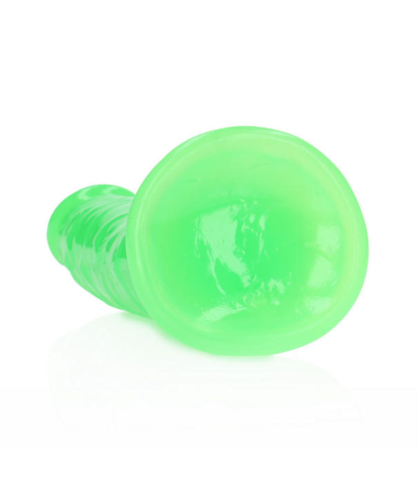 RealRock by Shots Slank Realistisch Dildo met Zuignap - Glow in the Dark - 7'' / 18 cm