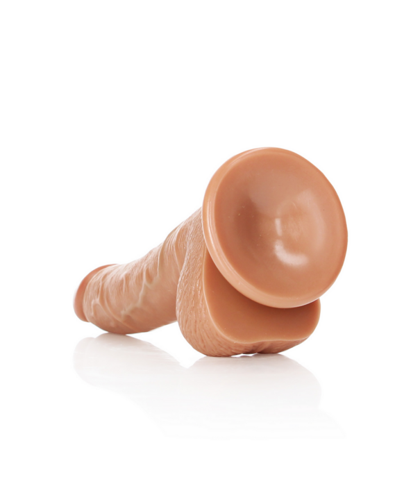 RealRock by Shots Gebogen Realistische Dildo met Ballen en Zuignap - 7 / 18 cm