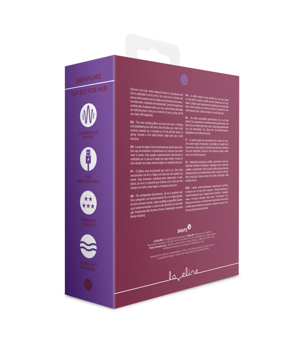 Loveline by Shots (S)explore - Speelgoedset voor Haar - Donker Kers