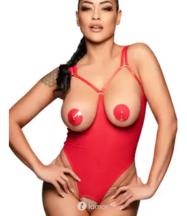 Rode Cupless Crotchless Mesh Body, KD70835