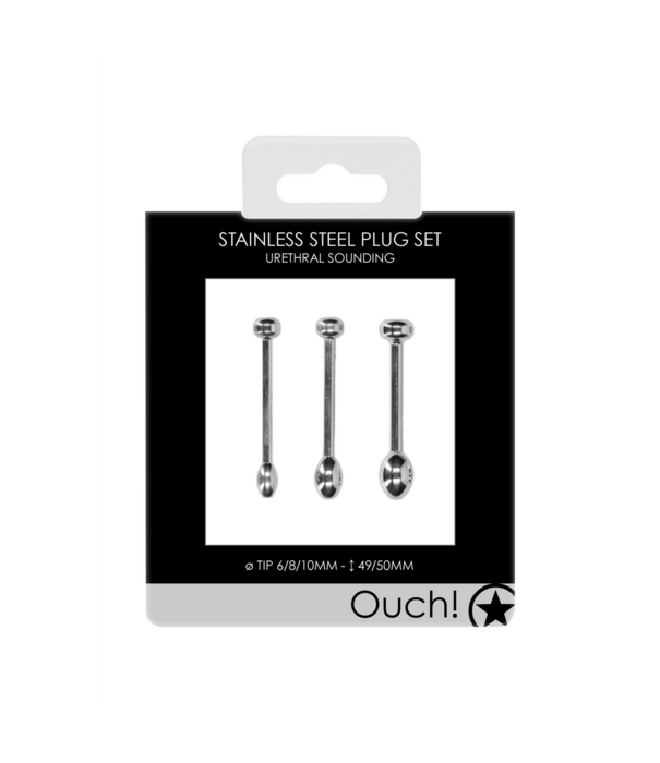 Ouch! by Shots Metal Penis Plug Set