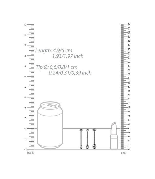 Ouch! by Shots Metal Penis Plug Set