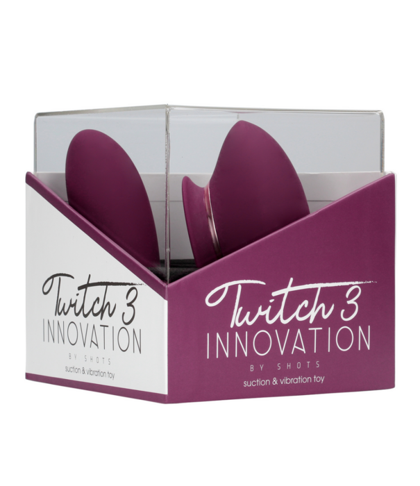 Twitch 3 - Oplaadbare Vibrator en Suction - Bordeaurot
