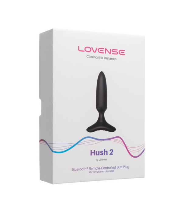 Lovense Hush 2 - App-bestuurde Vibrerende Buttplug - 1 / 2,5 cm - Zwart