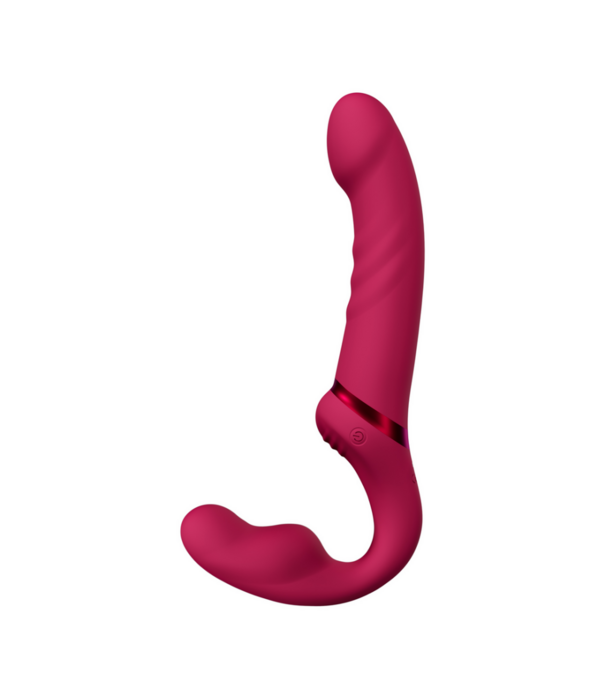 Lovense Lapis - App-gestuurde Dubbel Eind Vibrerende Strapless Strap-on - Rood