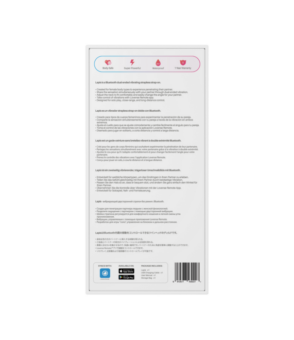 Lovense Lapis - App-gestuurde Dubbel Eind Vibrerende Strapless Strap-on - Rood