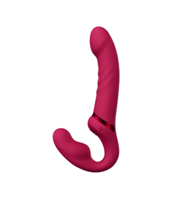 Lovense Lapis - App-gestuurde Dubbel Eind Vibrerende Strapless Strap-on - Rood