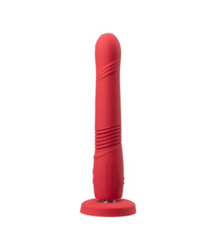 Gravity - App-gestuurde Automatische Duw- en Vibrerende Dildo - Rood