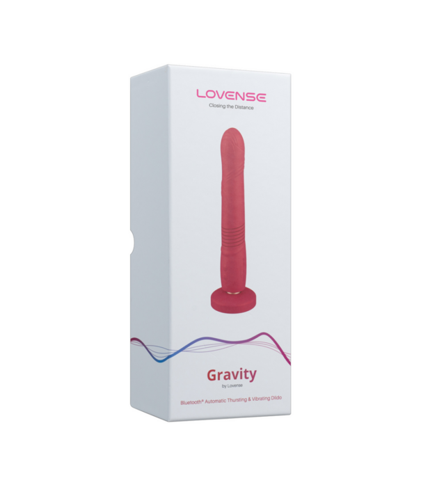 Lovense Gravity - App-gestuurde Automatische Duw- en Vibrerende Dildo - Rood