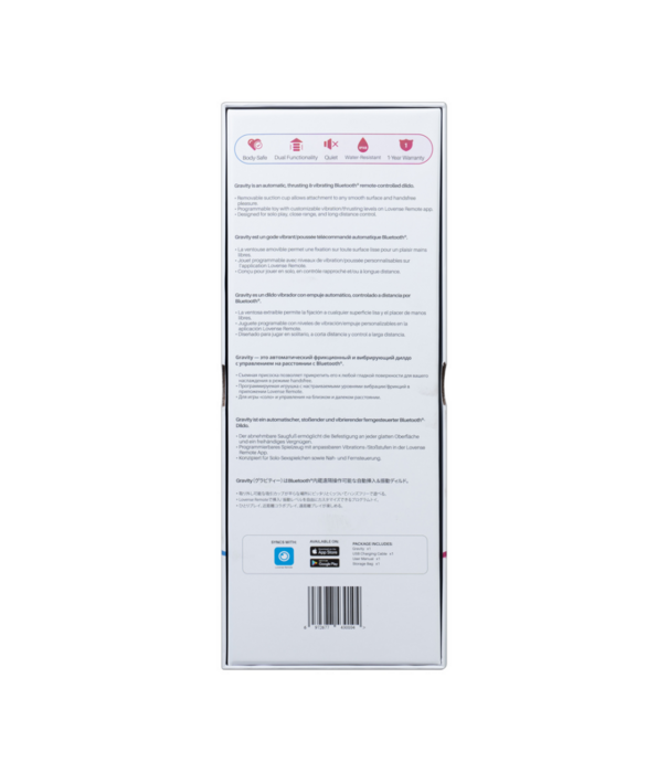 Lovense Gravity - App-gestuurde Automatische Duw- en Vibrerende Dildo - Rood