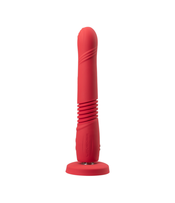 Lovense Gravity - App-gestuurde Automatische Duw- en Vibrerende Dildo - Rood