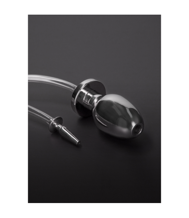 Steel by Shots Fire Hose Penis Plug met Butt Plug