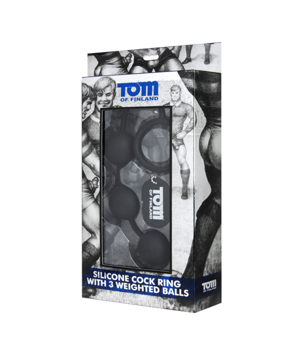 Siliconen Cockring met 3 Gewogen Ballen