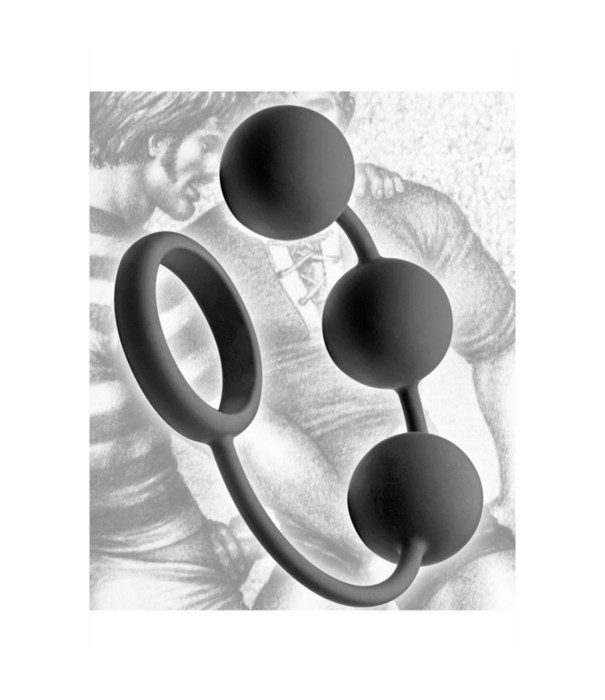 Siliconen Cockring met 3 Gewogen Ballen