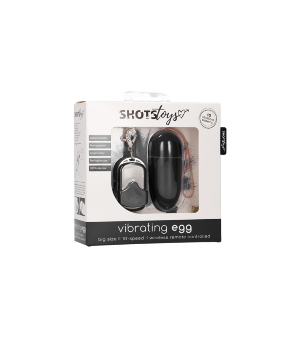 Shots Toys by Shots Vibrerende Ei met 10 Snelheden en Afstandsbediening - L - Zwart
