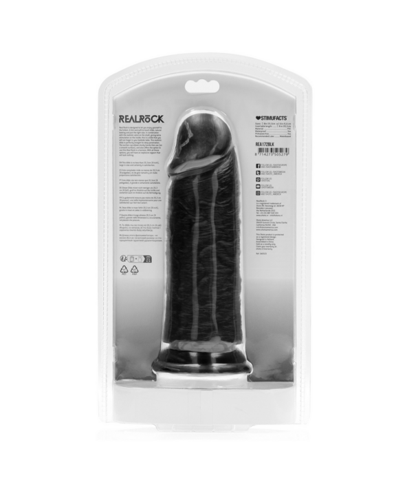 RealRock by Shots Extra Dikke Recht zonder Ballen 8 / 20,3 cm - Zwart