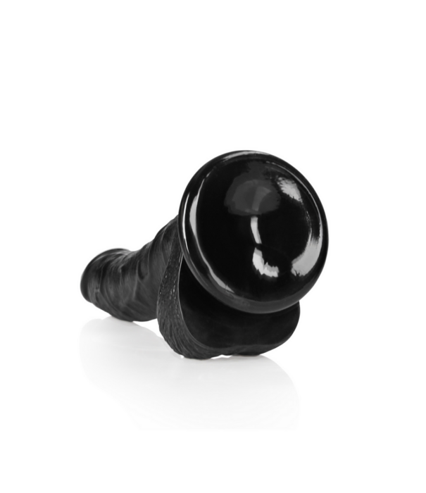 RealRock by Shots Gebogen Realistische Dildo met Ballen en Zuignap - 7 / 18 cm