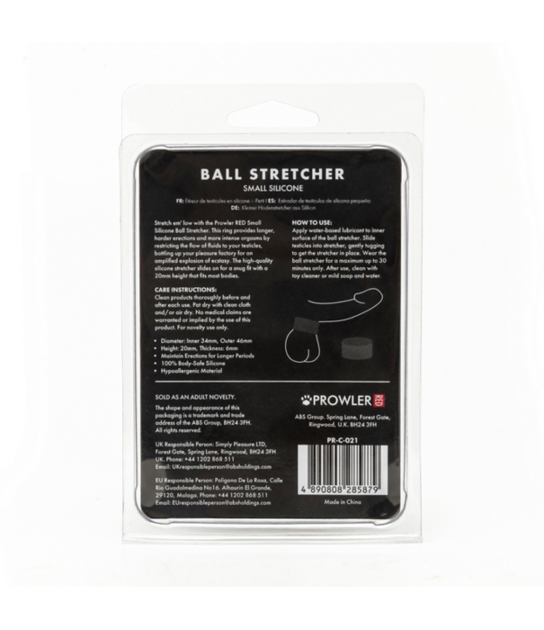 Prowler Red Silicone Ball Stretcher - Klein - Zwart
