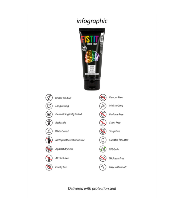 Fist It by Shots Extra Dikke Glijmiddel - Rainbow - 3.4 fl oz / 100 ml