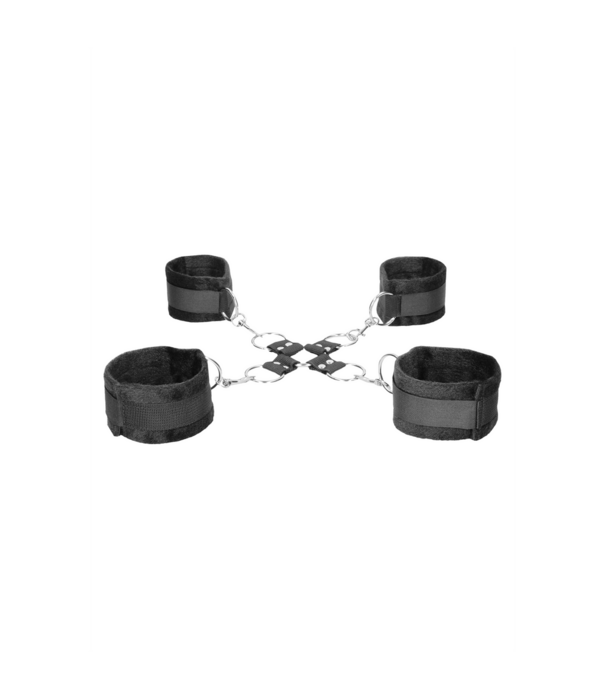 Ouch! by Shots Velcro Hogtie met Hand- en Enkelboeien