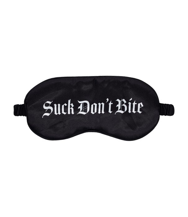 Ouch! by Shots Suck Don't Bite - Gedrukte Satijnen Masker - Zwart