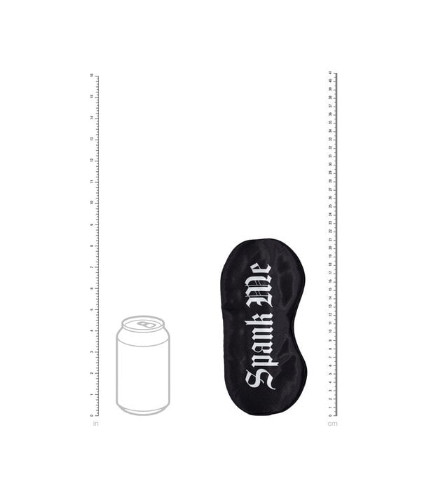 Ouch! by Shots Spank Me - Gedrukte Satijnen Masker - Zwart