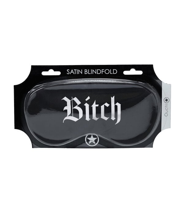 Ouch! by Shots Bitch - Gedrukte Satijnen Masker - Zwart