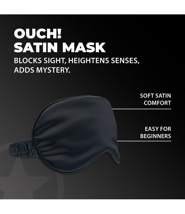 Ouch! by Shots Satin Mask - Zwart