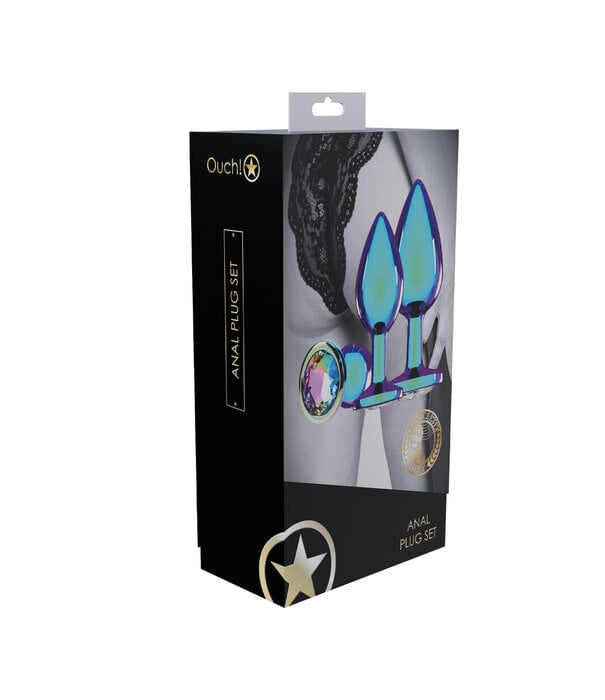 Ouch! by Shots Venice Collectie - Metaal Anale Plug Set - Iriserend