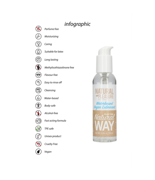 Natural Pleasure by Shots Vegan Waterbased Glijmiddel - 5 fl oz / 150 ml