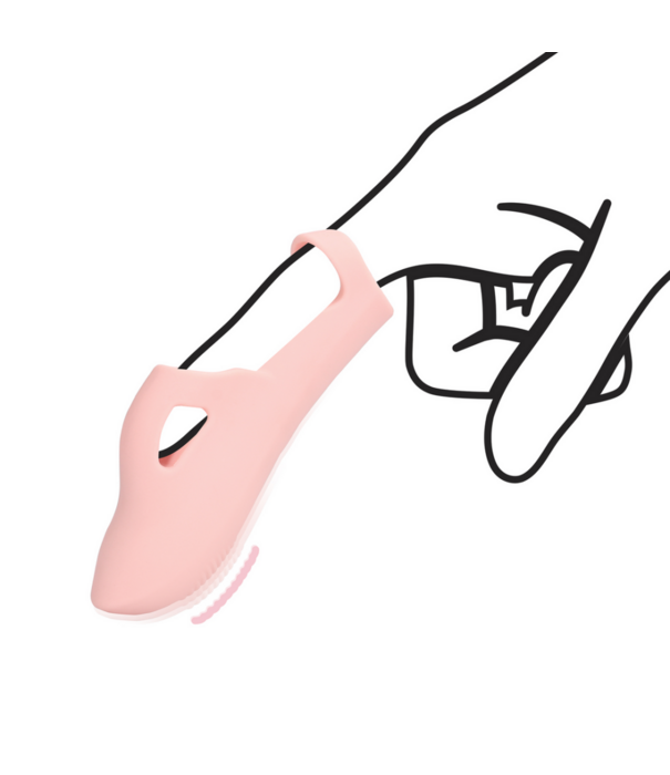 Loveline by Shots Silicone Vinger Vibrator - Touch of Pink
