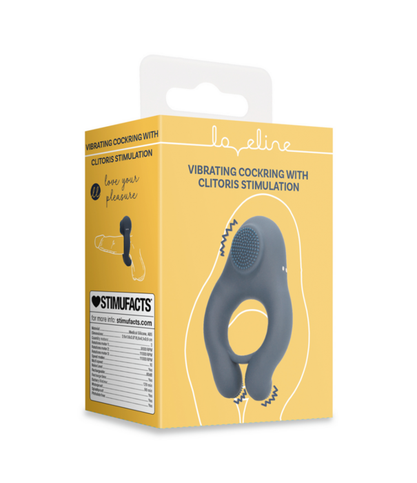 Loveline by Shots Vibrerende Cockring met Clitoris Stimulatie - Indigo Blauw