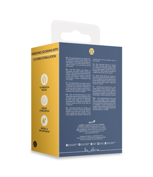 Loveline by Shots Vibrerende Cockring met Clitoris Stimulatie - Indigo Blauw