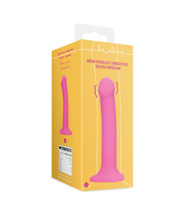 Loveline by Shots Non-Phallic Vibrerende Dildo - Medium - Krachtig Roze
