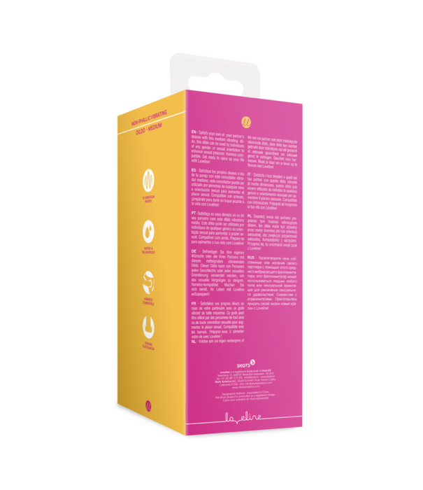 Loveline by Shots Non-Phallic Vibrerende Dildo - Medium - Krachtig Roze