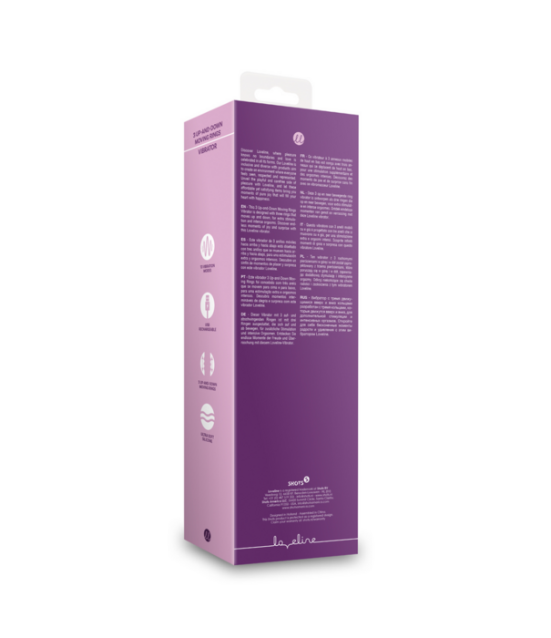 Loveline by Shots 3 Op-en-Neer Bewegende Ringen Vibrator - Orchidee Paars