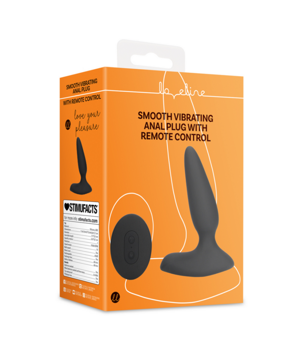 Loveline by Shots Glad Vibrerende Anale Plug met Afstandsbediening - Drop Black