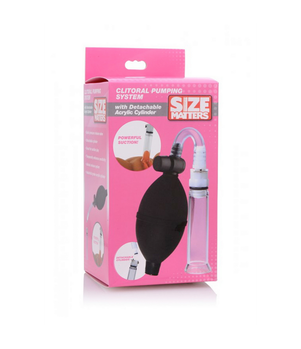 Grote Maten - Clitorale Pomp Systeem met Afneembare Acryl Cilinder