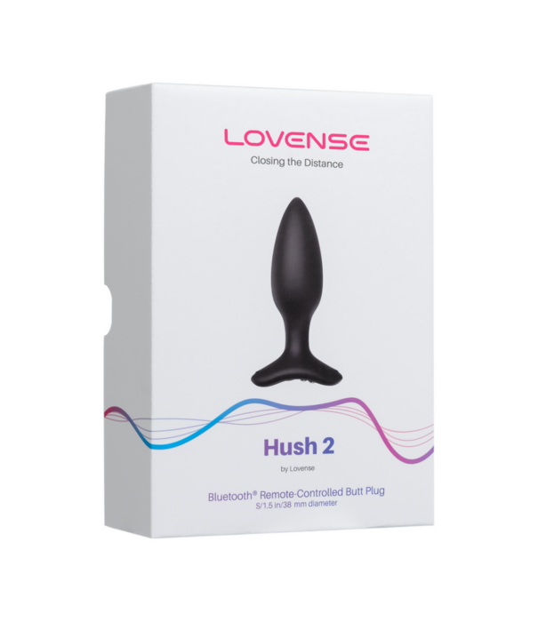 Lovense Hush 2 - App-bestuurde Vibrerende Buttplug - 1,5 / 3,8 cm - Zwart