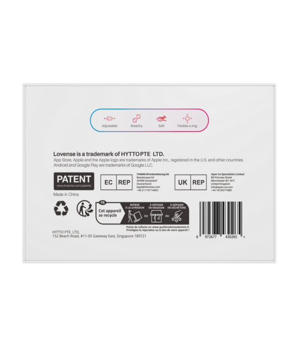 Lovense Strapless Harnas voor Lapis Dubbel Eind Vibrerende Strap-on - Zwart/Roze