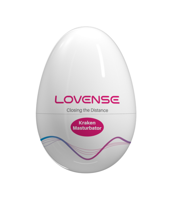 Lovense Kraken - Single - Zachte Rekbare Ei Masturbator - Wit