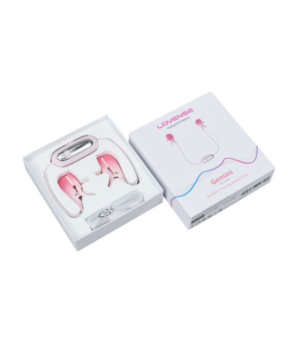 Lovense Gemini - App-gestuurde Vibrerende Tepelklemmen - Roze