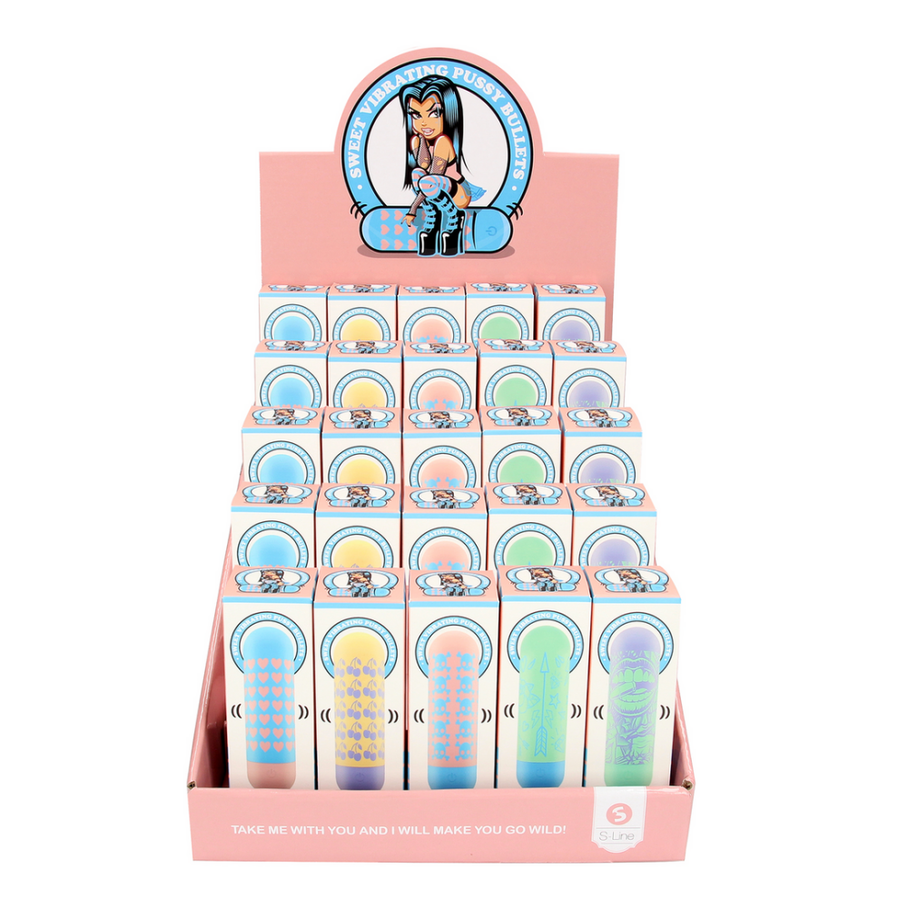 S-Line by Shots Sweet Vibrating Bullets - Display Filled with 25 Pieces