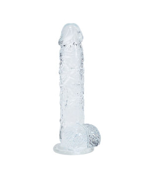 Realistische Dildo met Ballen - 5 / 12,7 cm - Transparant