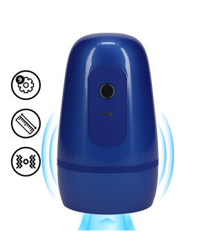 Pulsar - Negative Pressure Suction and Vibration Masturbator Pump - Metallic Blue