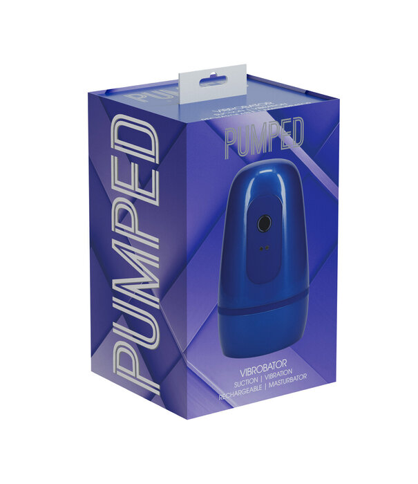 Pumped by Shots Pulsar - Negative Pressure Suction and Vibration Masturbator Pump - Metallic Blue