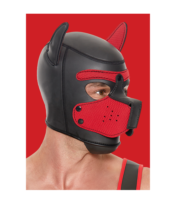 Ouch! by Shots Neopreen Puppy Mask - Rood