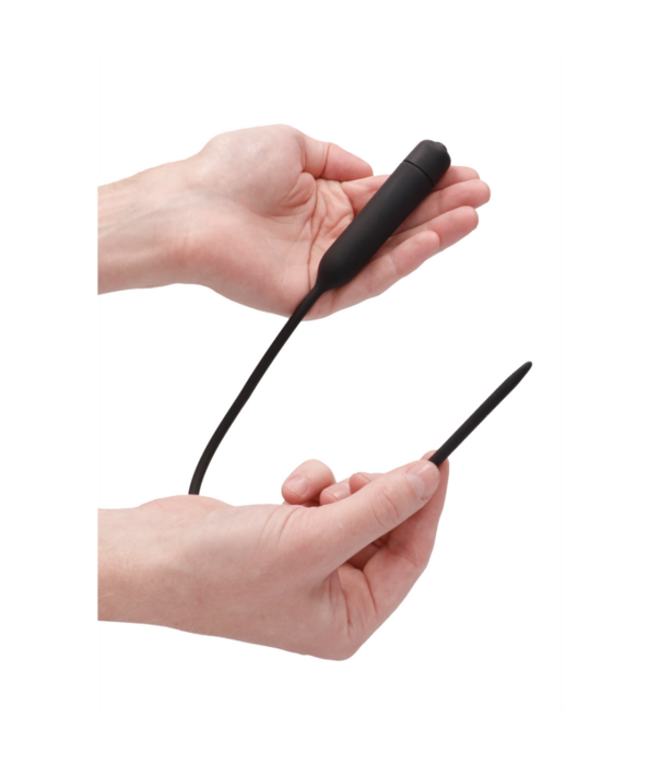 Ouch! by Shots Silicone Vibrerende Bullet Plug Extra Lang