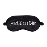 Suck Don't Bite - Gedrukte Satijnen Masker - Zwart