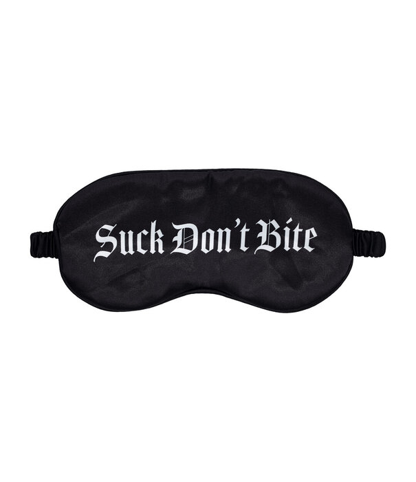 Ouch! by Shots Suck Don't Bite - Gedrukte Satijnen Masker - Zwart